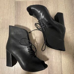 Italian Peep Toe Bootie